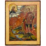 Russian icon "Saint George". - Russia, 18-19th cent. - 26,5x21 cm.