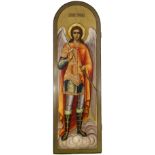 [Large]. Russian icon "Saint Archangel Michael". - Russia, 19-20th cent. - 132x42 cm.