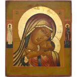 [Rare]. Russian icon "Our Lady of Dnipro (Dnieper)". - Russia, 19th cent. - 35,5x30,5 cm.