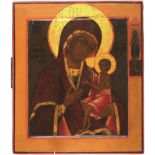 Russian icon "Our Lady Akidimskaya (Vzygranie Mladentsa)". - Russia, 19th cent. - 26x22,5 cm.
