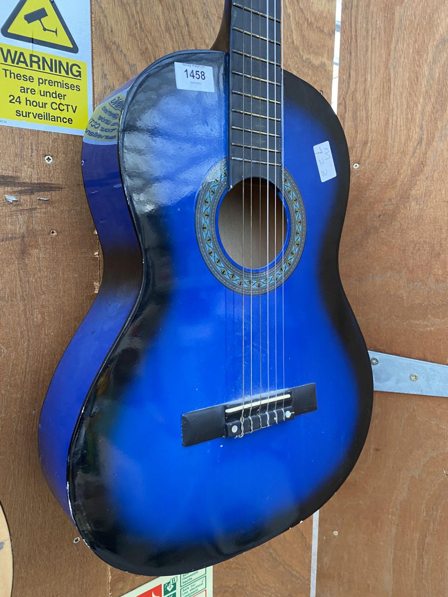 A BLUE ACOUSTIC GUITAR - Image 2 of 3