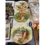 THREE ROYAL DOULTON SERIES WARE PLATES