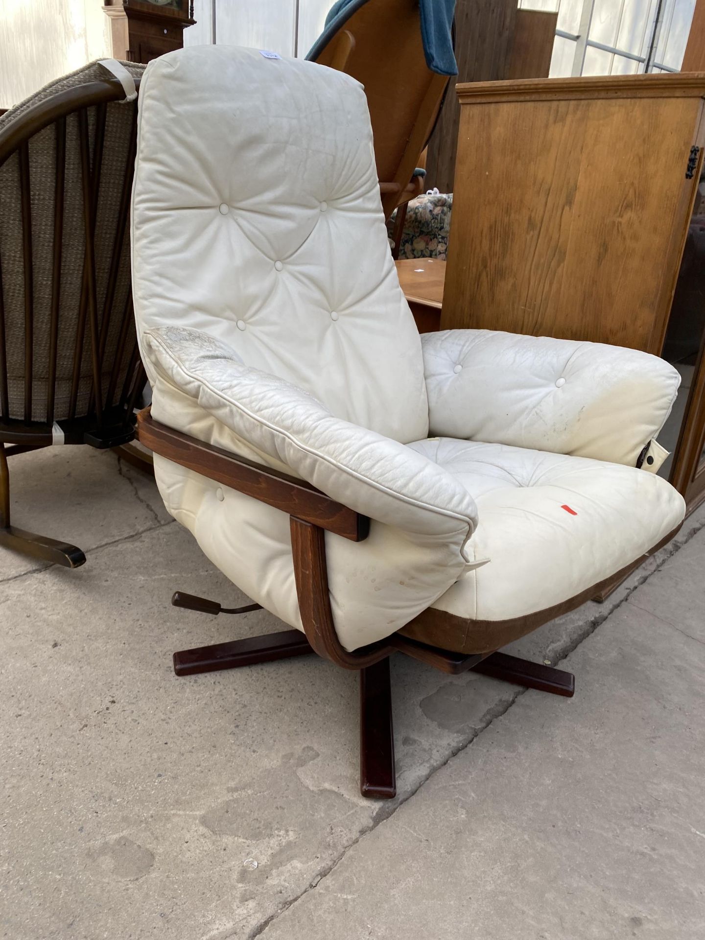 A 'MOEBEL' SWIVEL RECLINER CHAIR ON BENTWOOD FRAME - Image 2 of 3