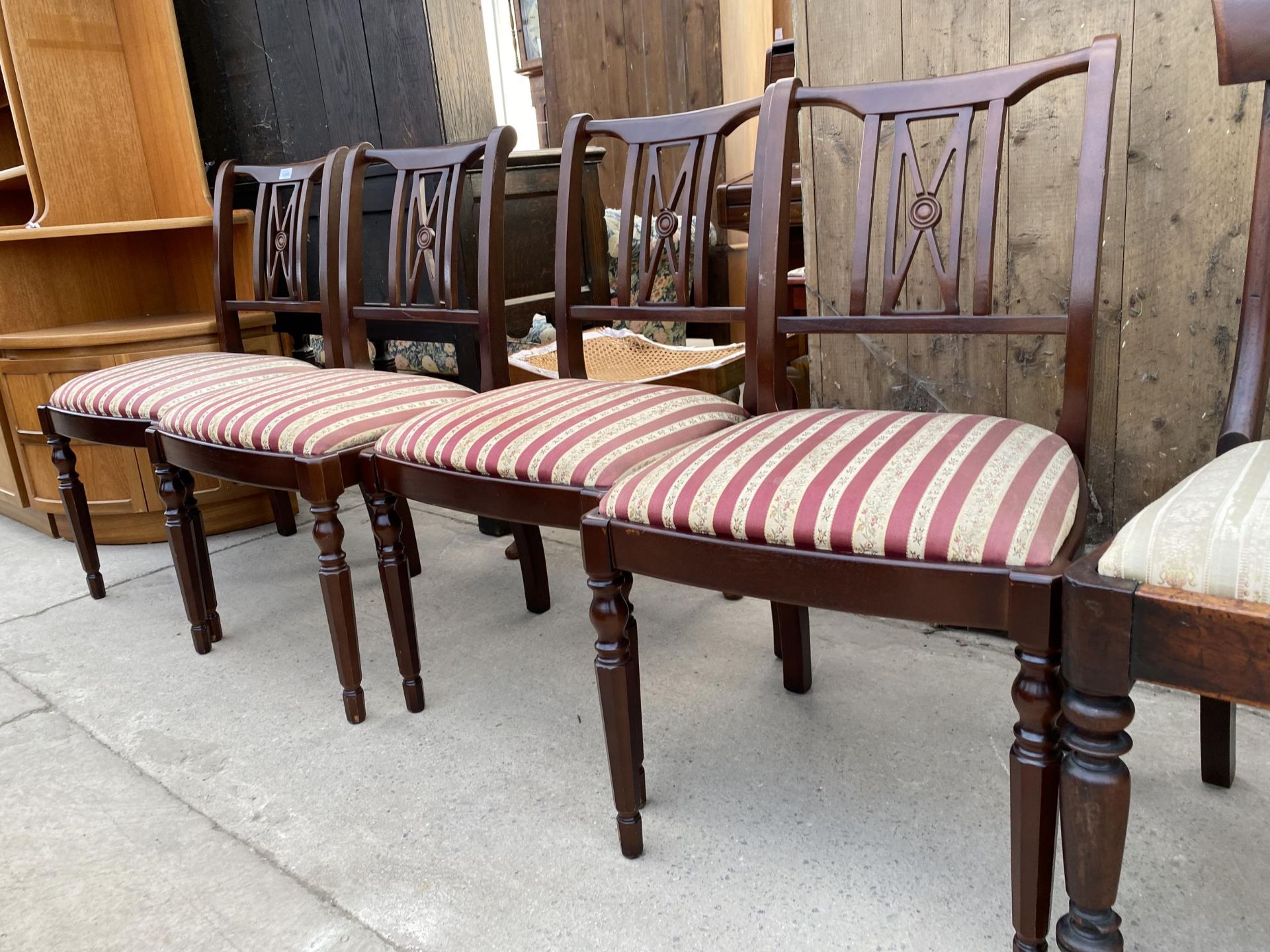 FOUR REGENCY STYLE DINING CHAIRS AND PAIR OF VICTORIAN DINING CHAIRS - Image 3 of 4