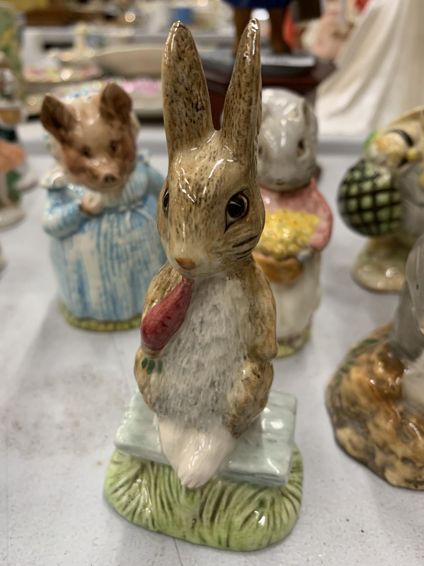 FIVE BESWICK BEATRIX POTTER FIGURES TO INCLUDE DIGGORY DIGGORY DELVERT, FIERCE BAD RABBIT, MR - Image 6 of 7