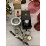 A QUANTITY OF WRISTWATCHES, SOME BOXED, TO INCLUDE LORUS, TIMEX, BEN SHERMAN, JOHN LENNON, ETC
