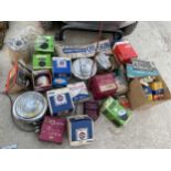 AN ASSORTMENT OF AUTOMOBILE SPARES TO INCLUDE FILTERS AND A HEAD LAMP ETC