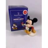 A BOXED ROYAL DOULTON MICKEY MOUSE MM1 70TH ANNIVERSARY FIGURE