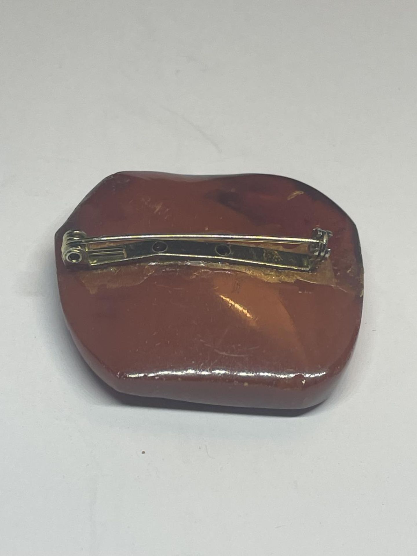 AN AMBER BROOCH - Image 2 of 3