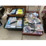 A LARGE QUANTITY OF DVDS, CDS AND GAMES ETC