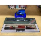 A BOXED LLEDO BRITISH ARMY DIE-CAST VEHICLE SET, BOXED DAYS GONE FIRE ENGINE SET AND A EASTLEIGH AND