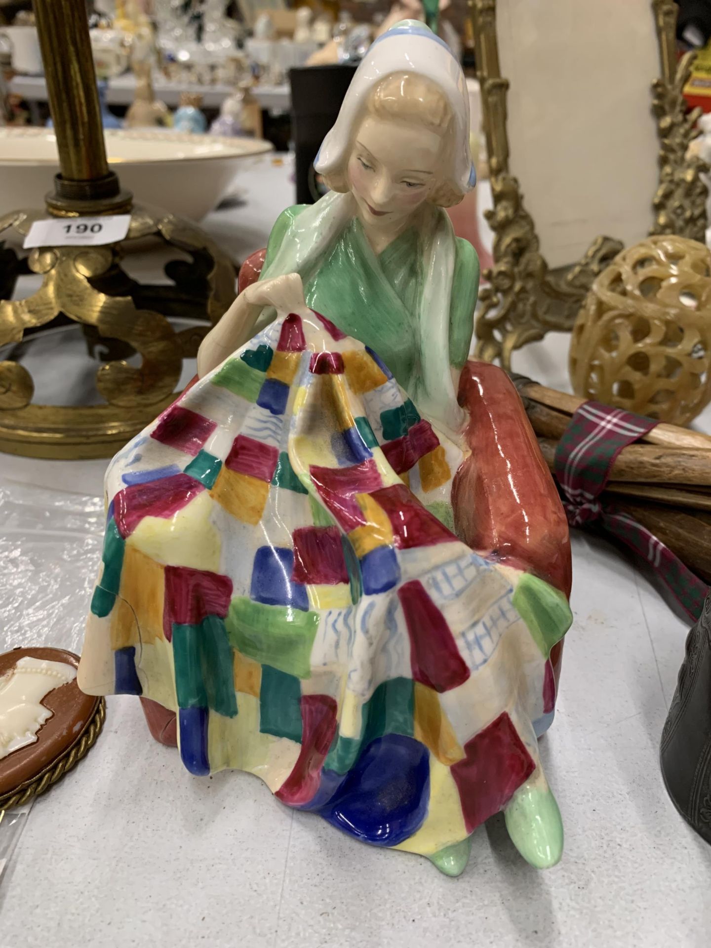 A ROYAL DOULTON FIGURE 'PATCHWORK QUILT' HN 1954 - A/F