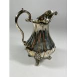 A VICTORIAN SILVER HEAVY GAUGE CREAM JUG, HALLMARKS FOR LONDON, 1845, MAKER W.H, POSSIBLY WALKER &