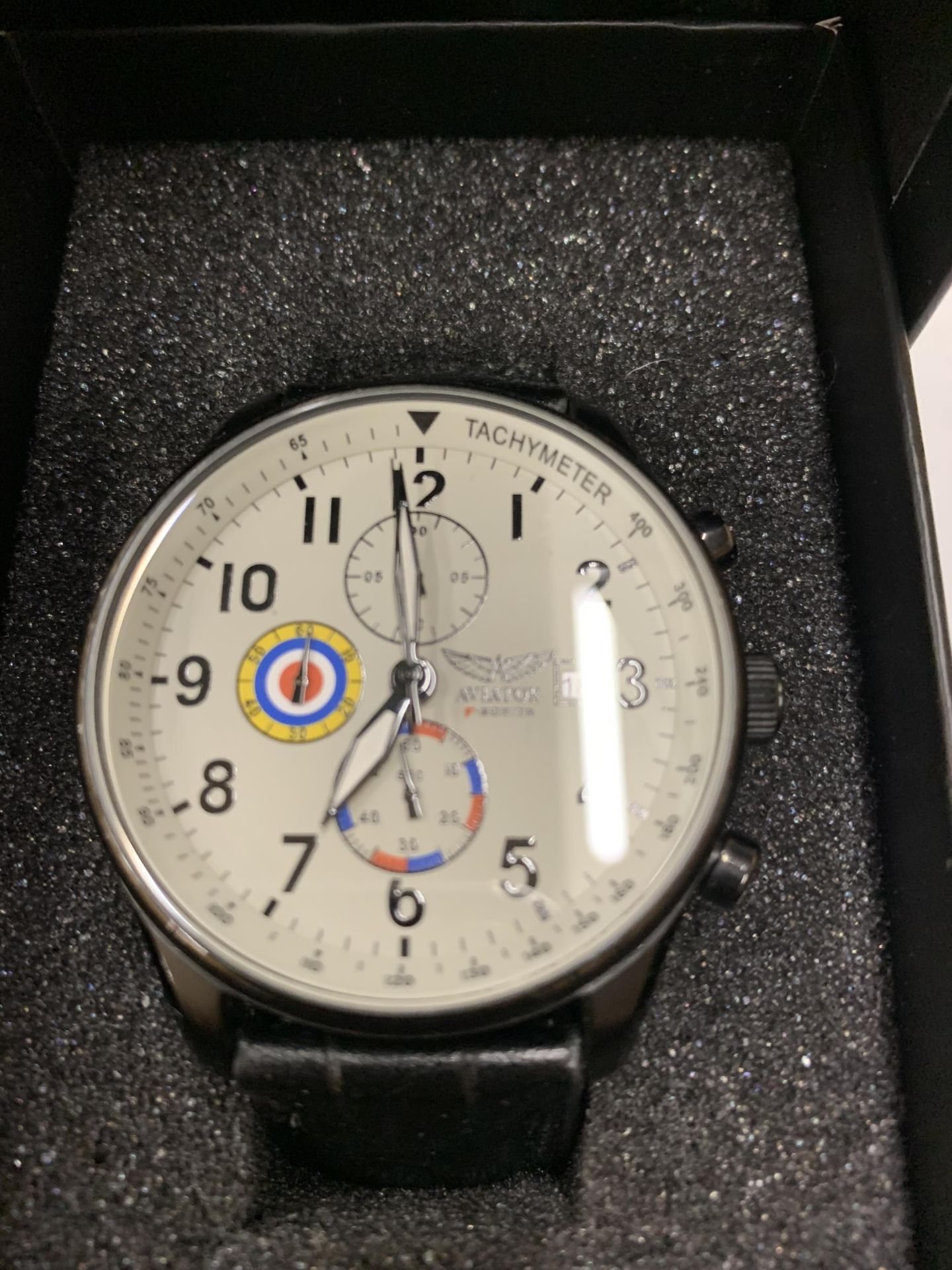 AN 'AVIATOR' TACHYMETER WRISTWATCH IN BOX - Image 2 of 2