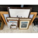 AN ASSORTMENT OF FRAMED PRINTS AND PICTURES