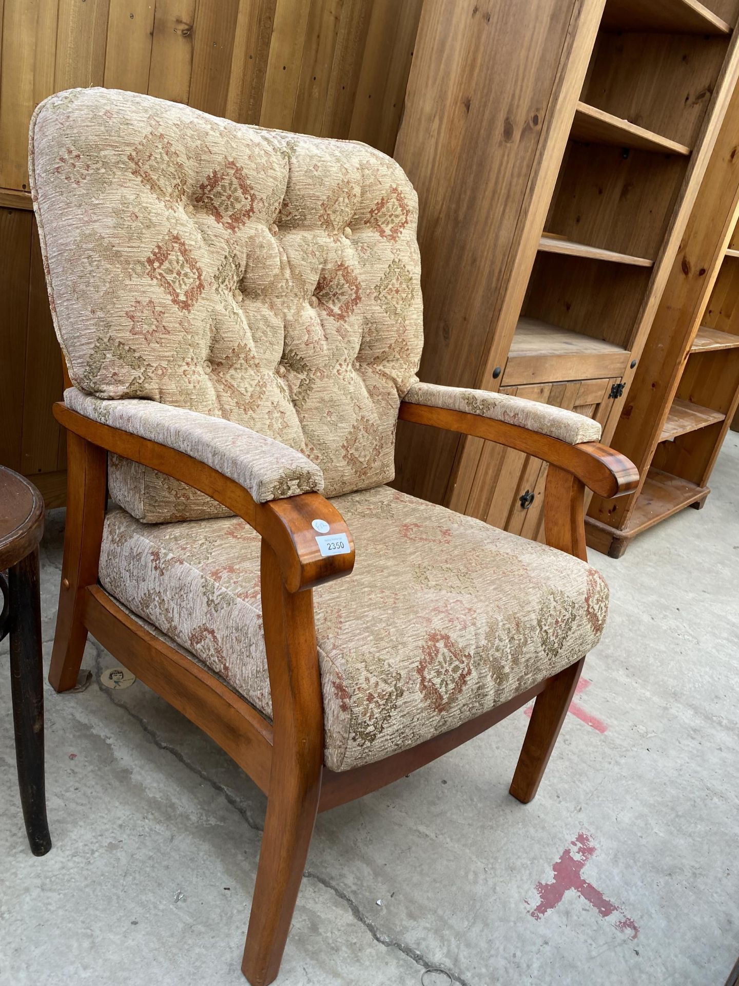 A 'YEOMAN UPHOLSTERY' FIRESIDE CHAIR - Image 2 of 2