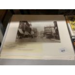 A COLLECTION OF HAND PRINTED SEPIA PHOTOGRAPHS IN CARDBOARD MOUNTS TO INCLUDE PICCADILLY, HANLEY,