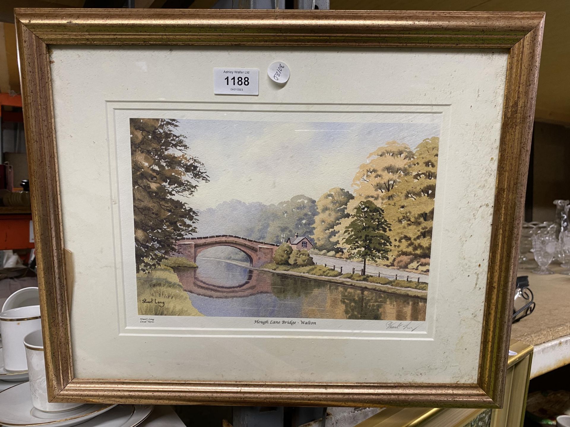 A FRAMED PENCIL SIGNED STUART LONG PRINT