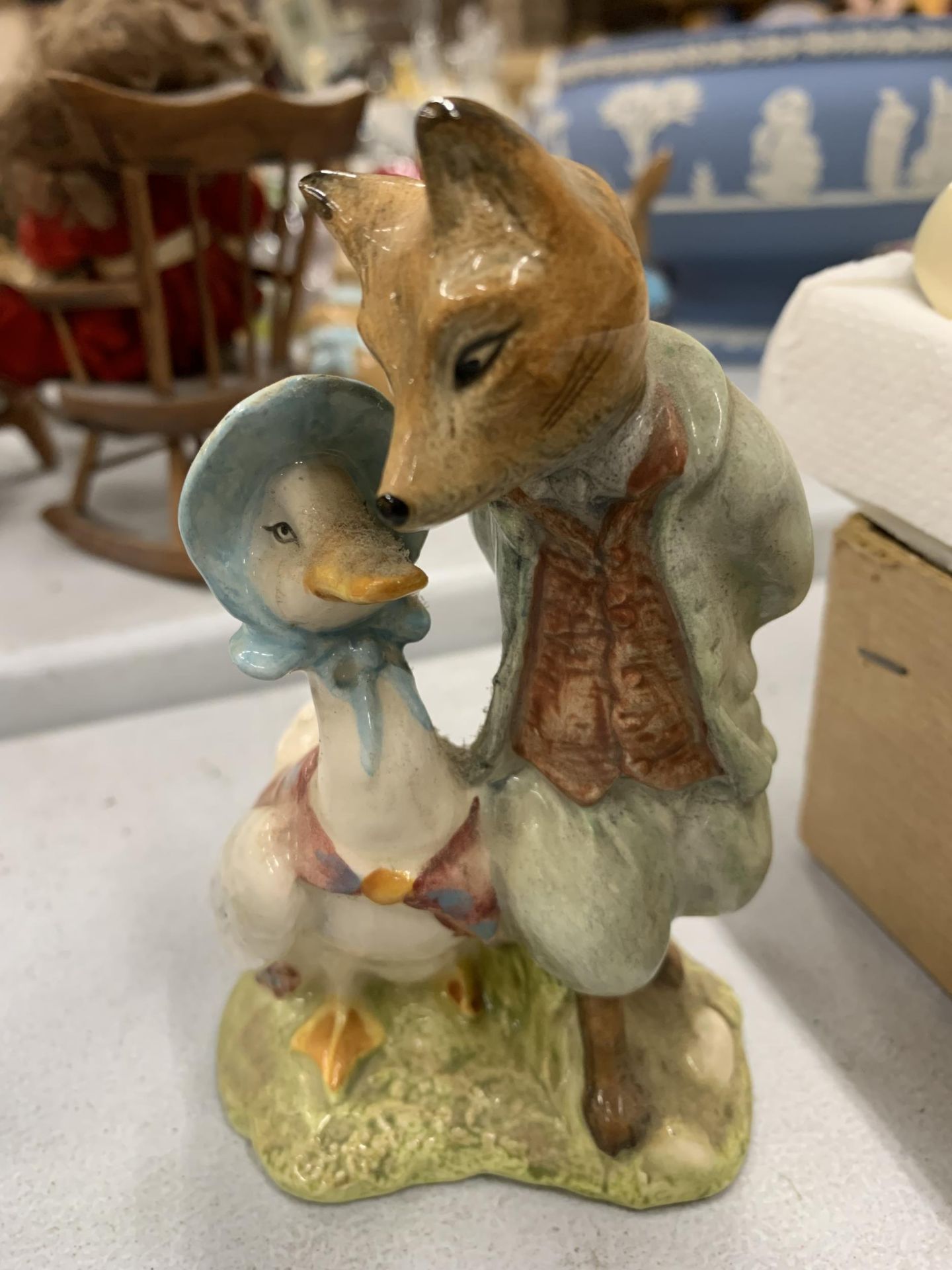 FIVE ROYAL ALBERT BEATRIX POTTER FIGURES TO INCLUDE MR McCGREGOR, LADY MOUSE, MR TOD, TOM KITTEN AND - Image 6 of 7