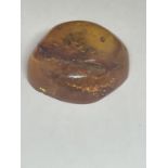 A LARGE PIECE OF AMBER APPROXIMATLEY 4CM X 3.5CM