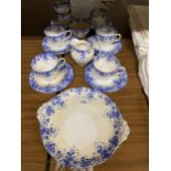 A ROYAL ALBERT 'DAINTY BLUE' BLUE AND WHITE PATTERN TEA SET