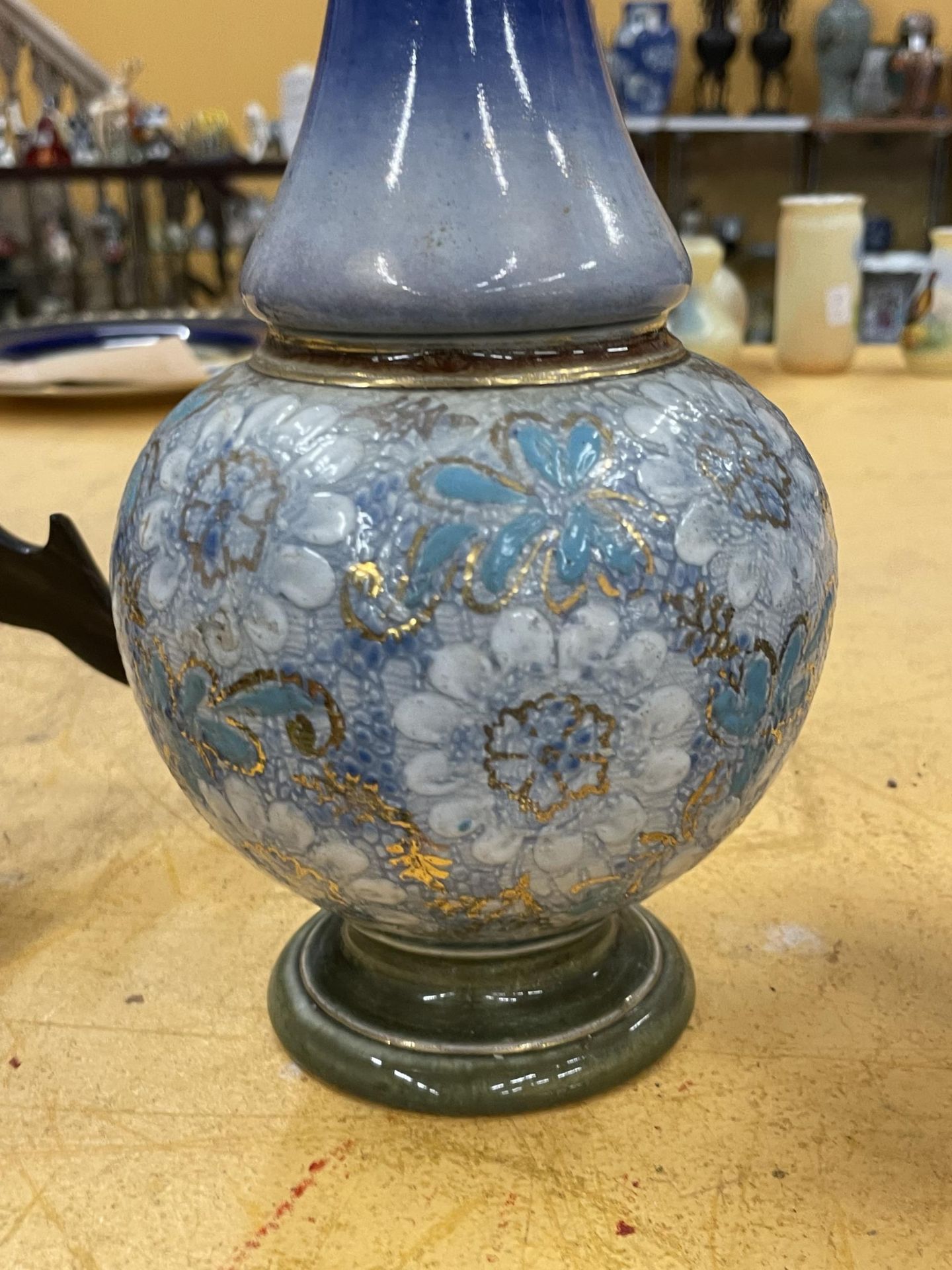 A DOULTON LAMBETH ART NOUVEAU STONEWARE FLORAL VASE - Image 2 of 3