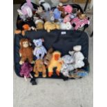 A SUITCASE CONTAINING A LARGE QUANTITY OF TY BEANIE BABIES