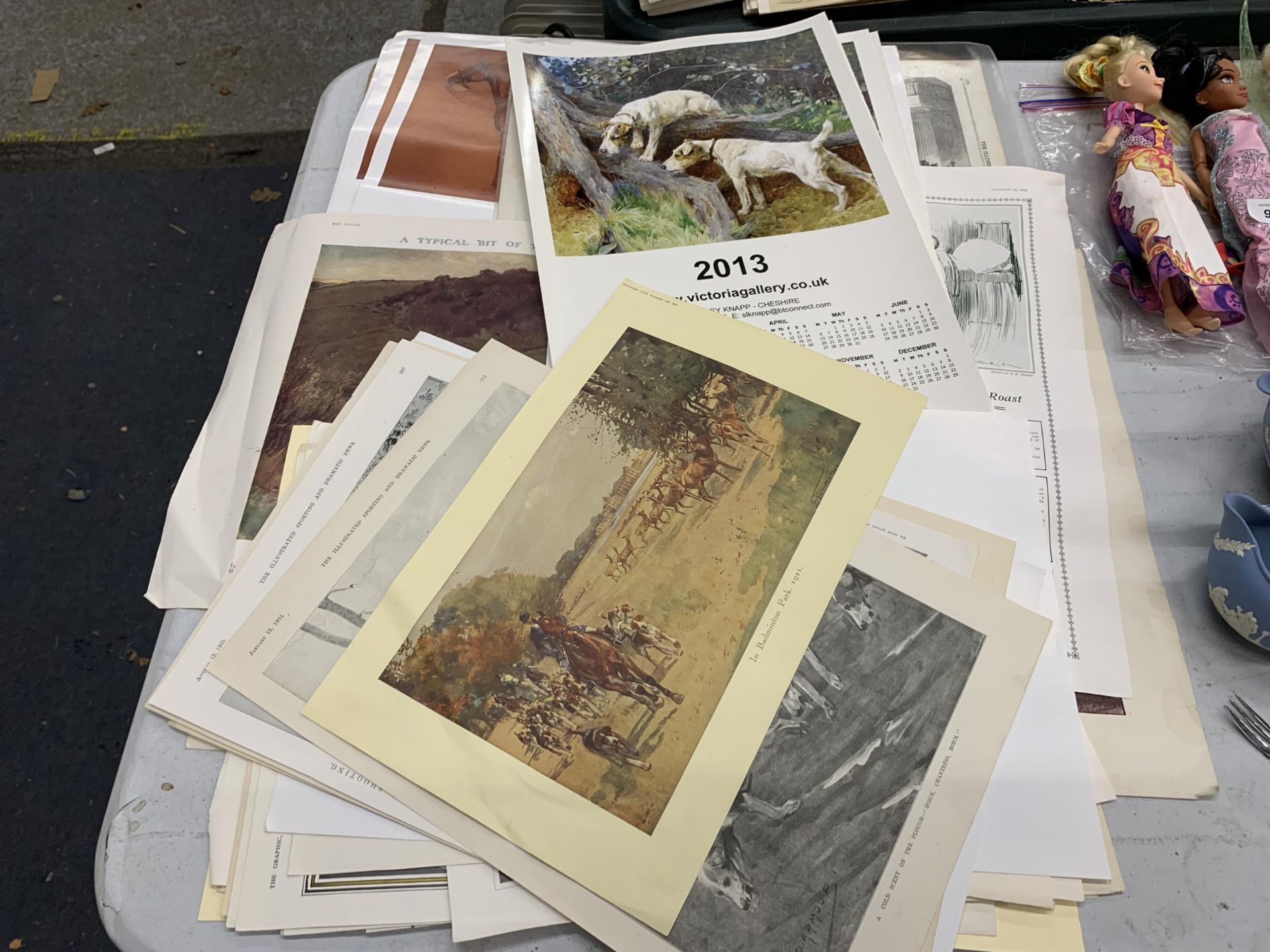 A LARGE QUANTITY OF COUNTRYSIDE PRINTS TO INCLUDE HUNTING, DOGS, ETC