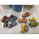 A COLLECTION OF MINIATURE VINTAGE CARS - 11 IN TOTAL