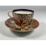 A CROWN DERBY IMARI CUP AND SAUCER (OLD CROWN MARK)