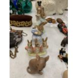 FIVE BESWICK BEATRIX POTTER FIGURES TO INCLUDE FLOPSY, MOPSY AND COTTONTAIL, COTTONTAIL, PETER