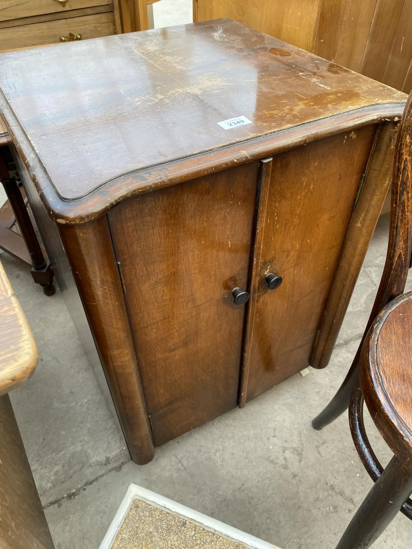 A BENTWOOD CHAIR, BATHROOM BOX AND CABINET - Image 3 of 4