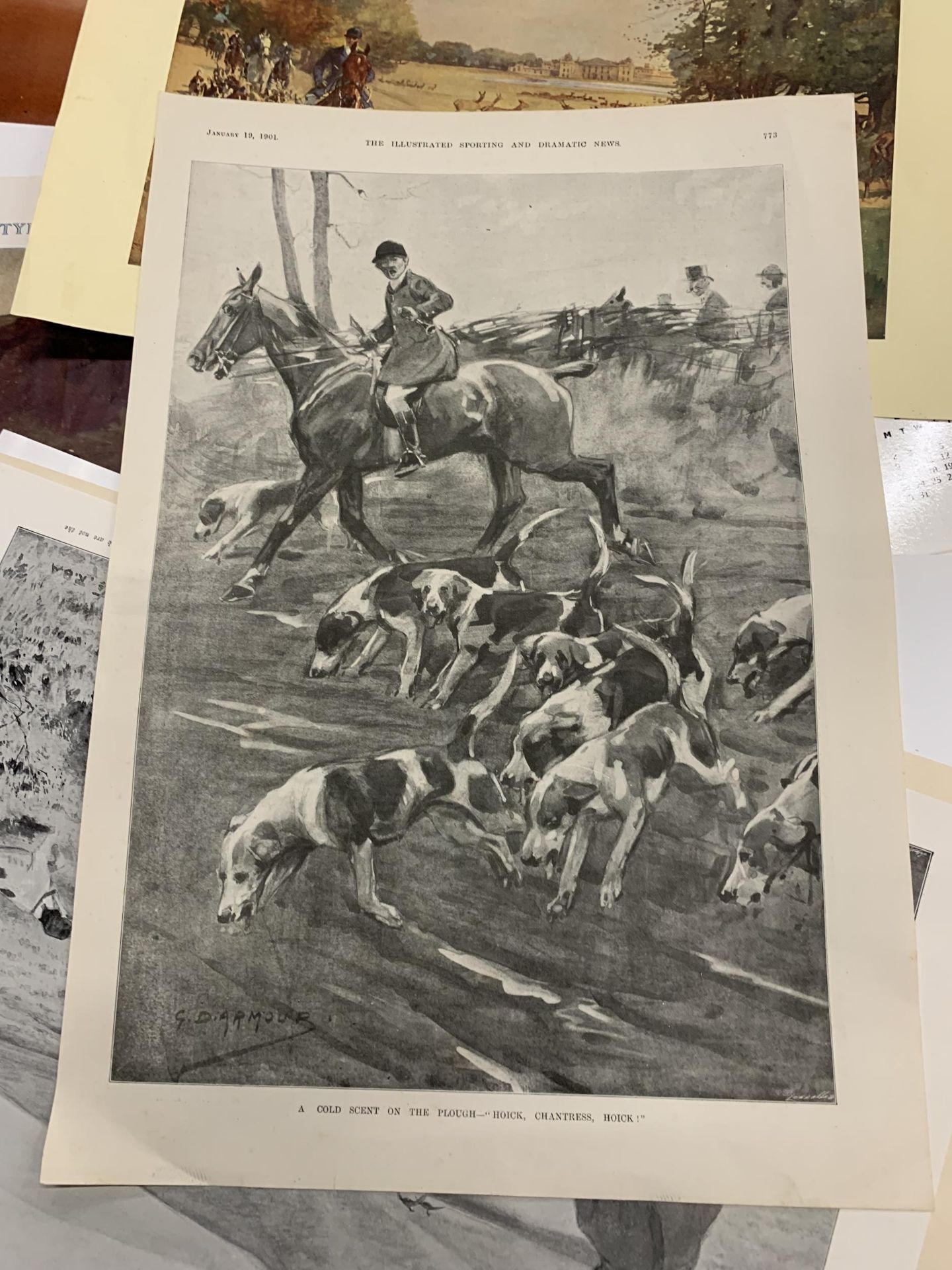 A LARGE QUANTITY OF COUNTRYSIDE PRINTS TO INCLUDE HUNTING, DOGS, ETC - Image 2 of 5