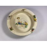 A 1950'S BESWICK TOM TOM THE PIPERS SON NURSERY DISH, GOLD BACKSTAMP