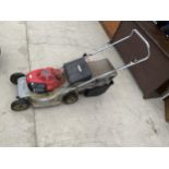 A HONDA HR173 PETROL ENGINE LAWN MOWER WITH GRASS BOX