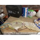 A COLLECTION OF VINTAGE FANS - 6 IN TOTAL