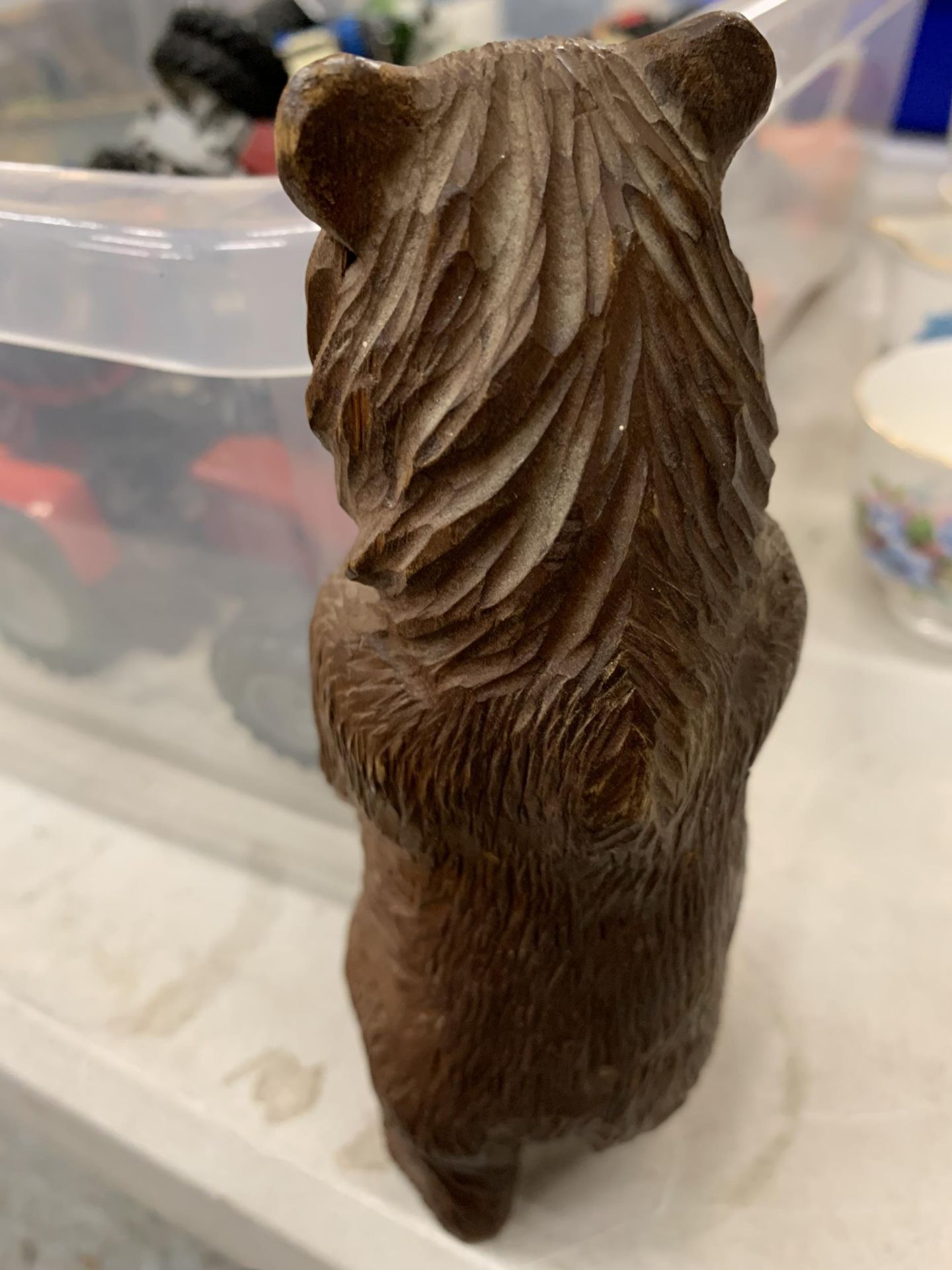 A VINTAGE BLACK FOREST FIGURE OF A BEAR - FOOT A/F - Image 3 of 3