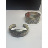 TWO BANGLES BOTH TESTED TO SILVER