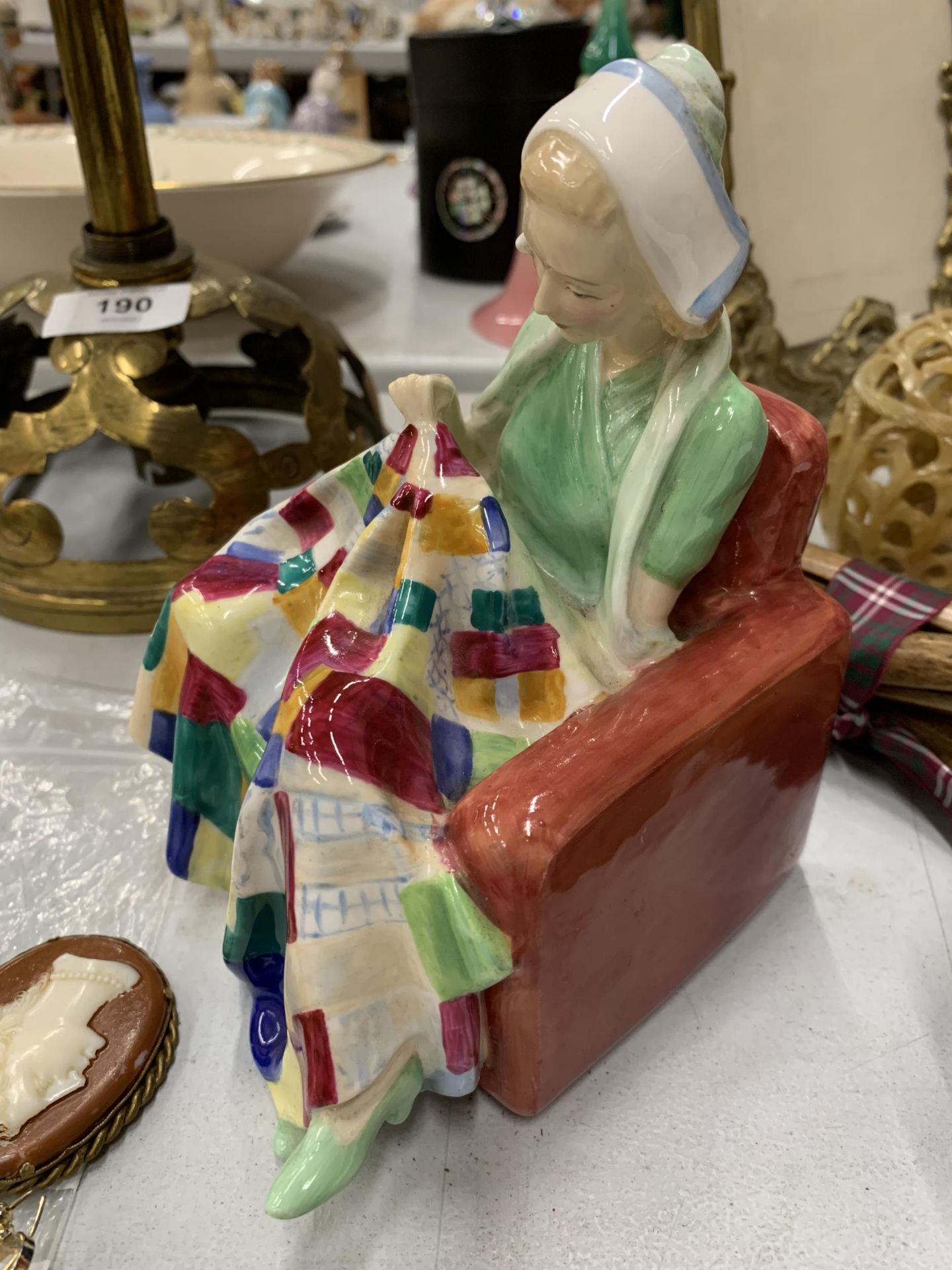 A ROYAL DOULTON FIGURE 'PATCHWORK QUILT' HN 1954 - A/F - Image 2 of 4