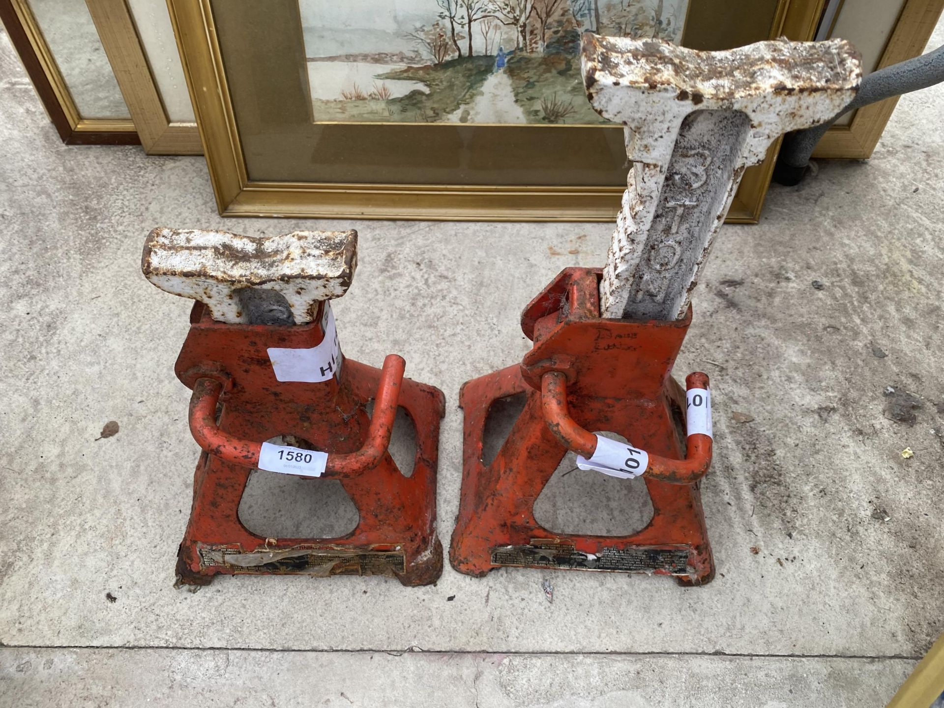 A PAIR OF AXEL STANDS