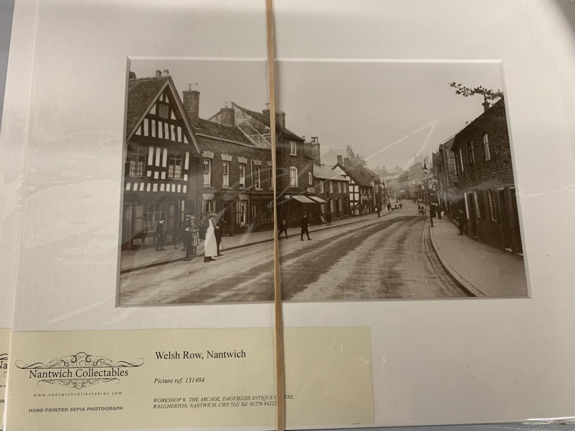 A COLLECTION OF HAND PRINTED SEPIA PHOTOGRAPHS IN CARDBOARD MOUNTS TO INCLUDE WELSH ROW, NANTWICH, - Image 4 of 4