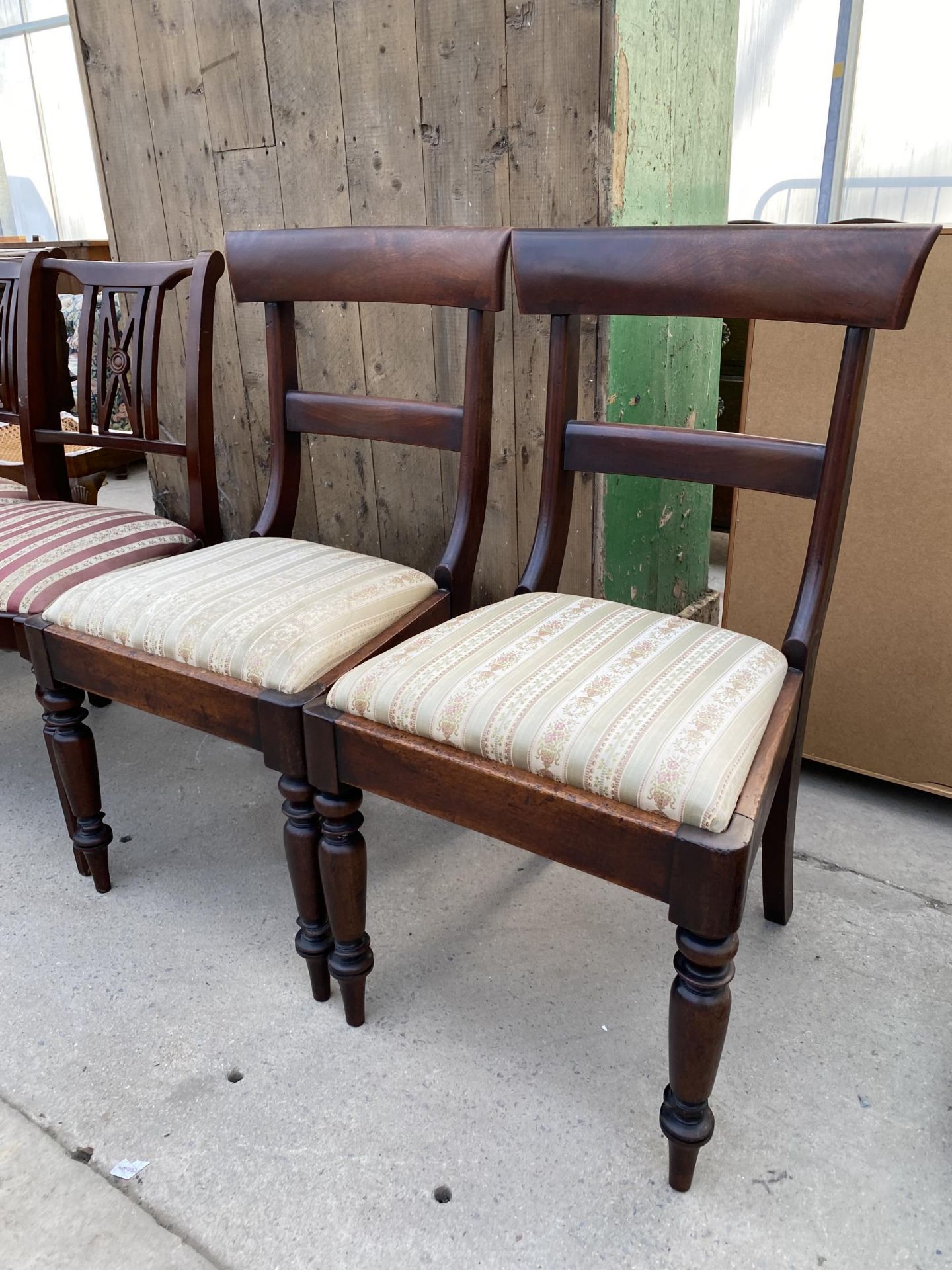 FOUR REGENCY STYLE DINING CHAIRS AND PAIR OF VICTORIAN DINING CHAIRS - Image 2 of 4