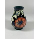A MOORCROFT POPPY PATTERN VASE, DATED 1996, HEIGHT 10CM, (SECONDS)