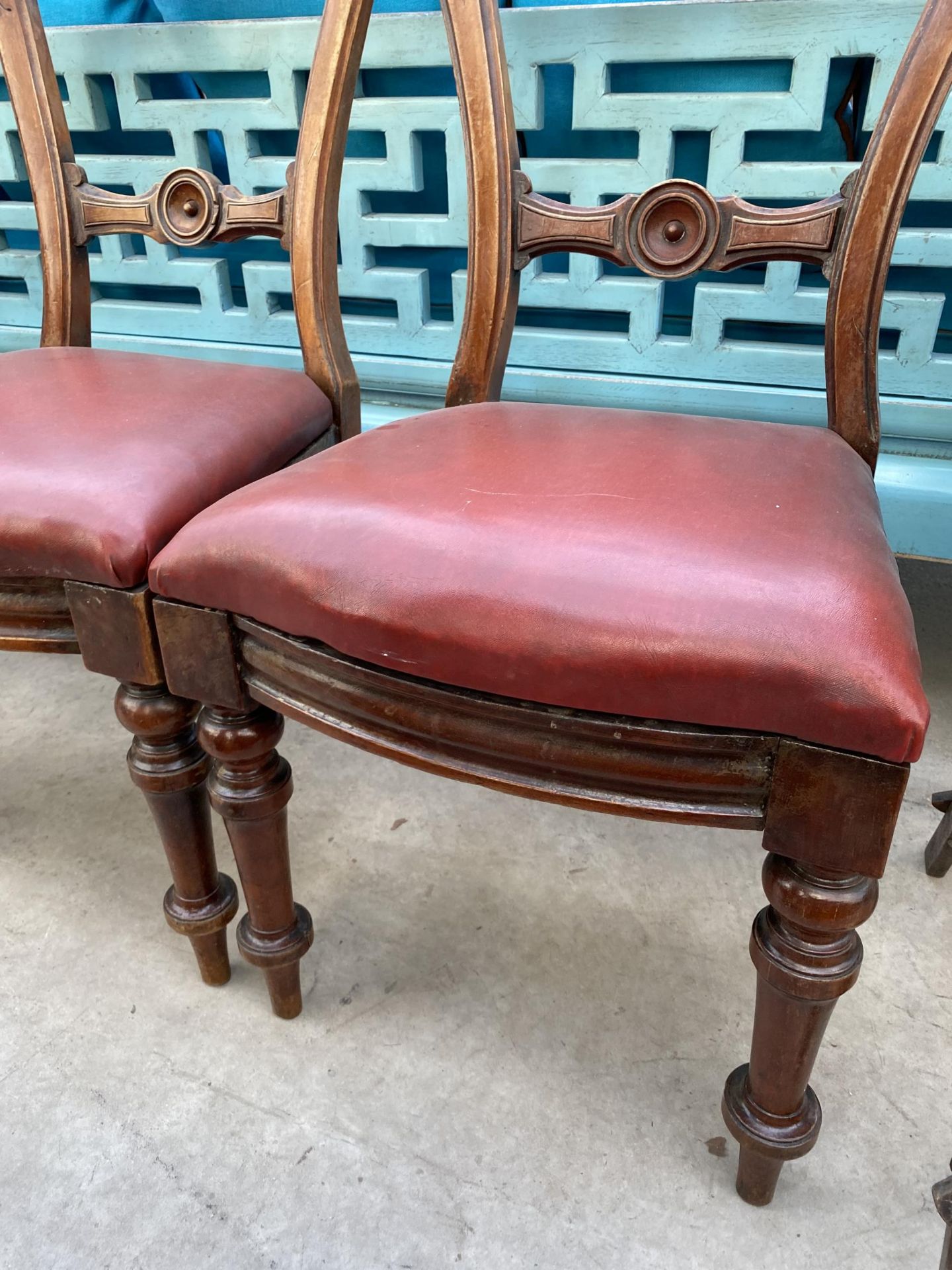 THREE VICTORIAN MAHOGANY DINING CHAIRS - Image 3 of 3