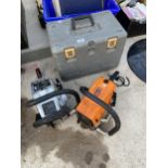 A RYOBI CHAINSAW, A STHIL CHAINSAW BODY AND A FURTHER PETROL CHAINSAW BODY