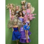 A BAG OF EIGHT MATTEL DOLL FIGURES