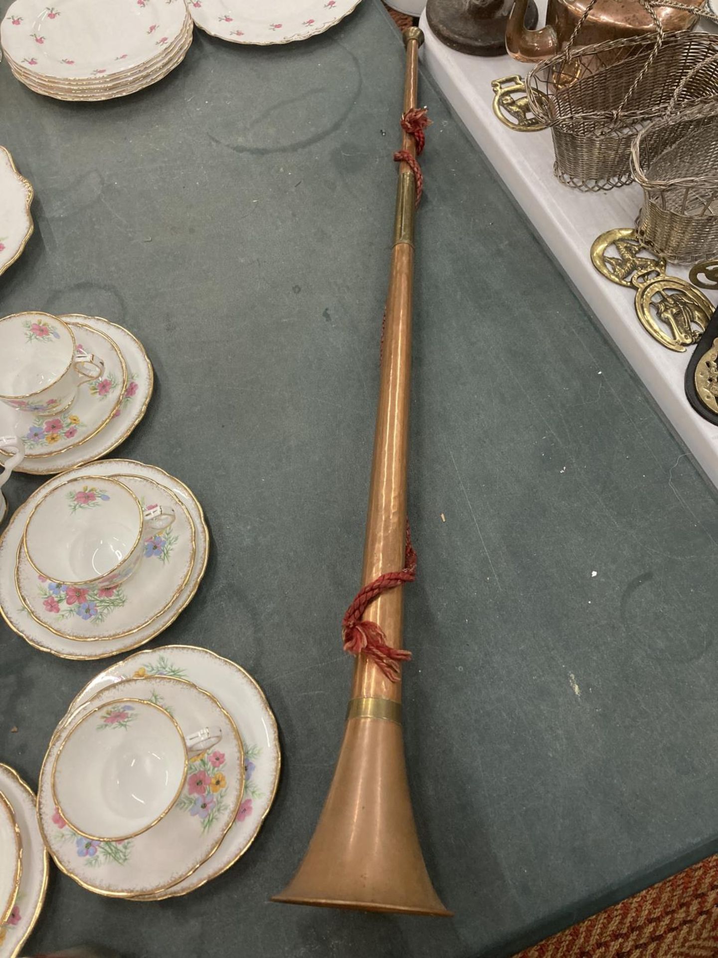 A COPPER HUNTING HORN