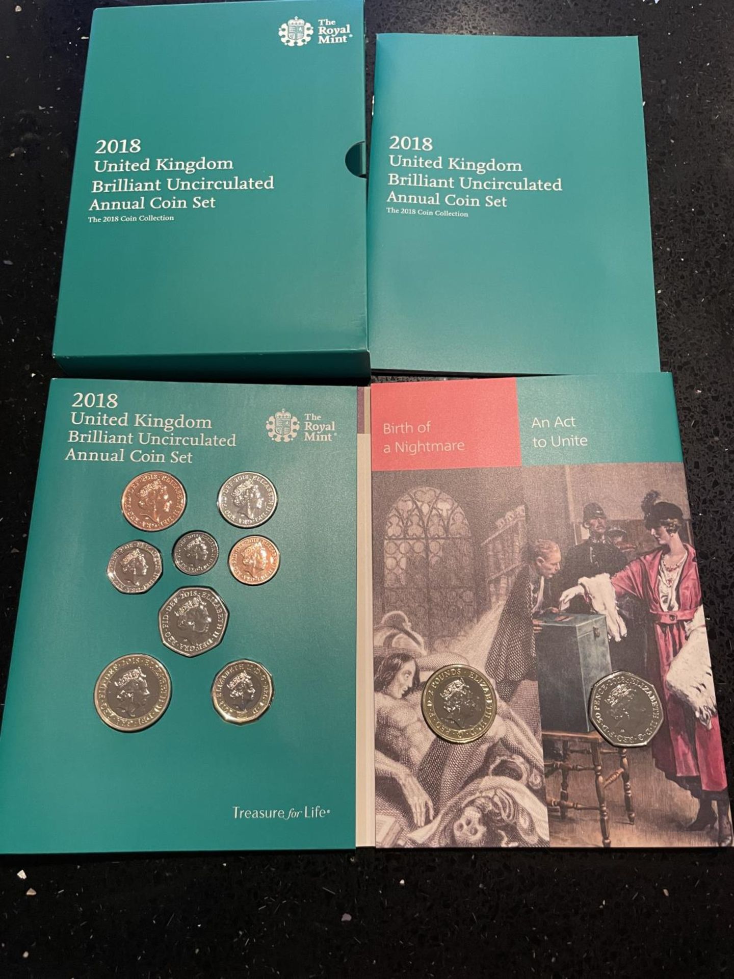 UK , ROYAL MINT , 2018 , ANNUAL COIN SET OF THIRTEEN . PRISTINE CONDITION