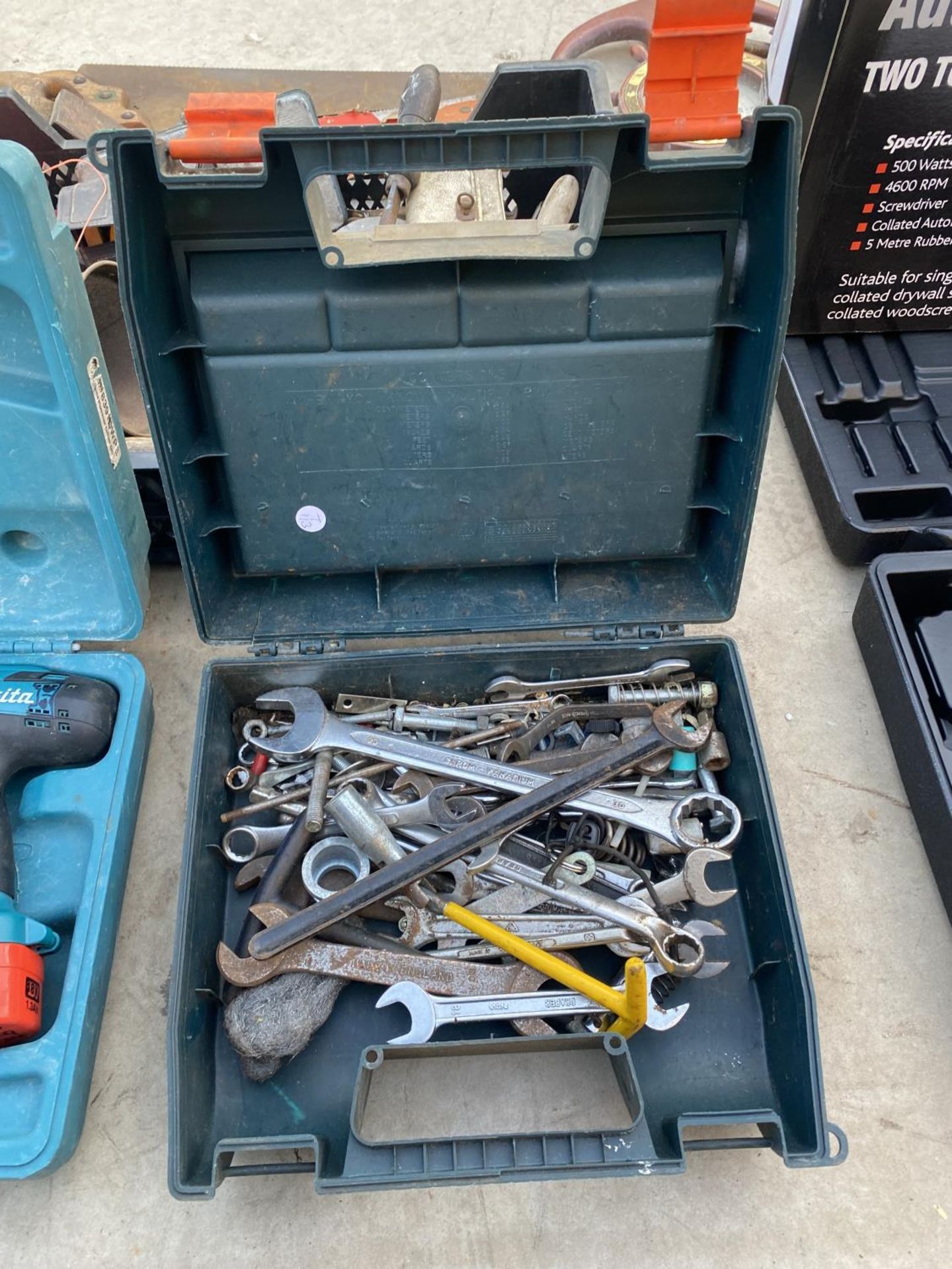 A TOOL BOX CONTAINING AN ASSORTMENT OF SPANNERS - Image 2 of 2