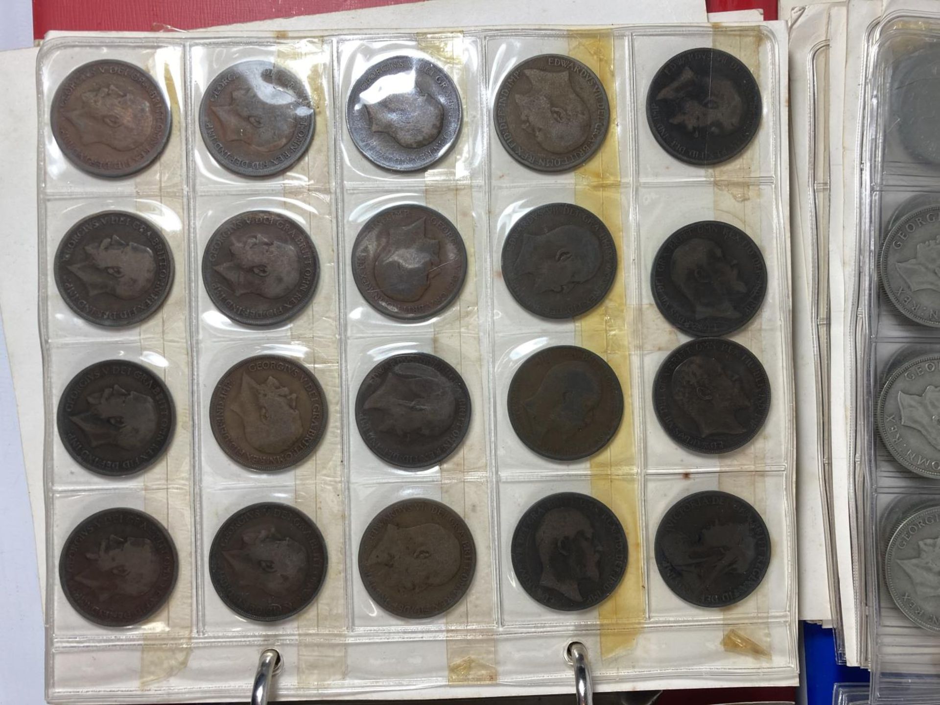 TWO COIN COLLECTORS ALBUMS TO INCLUDE ASSORTED PRE 1947 FLORINS, HALF CROWNS, PRE 1920 SHILLINGS - - Image 3 of 7